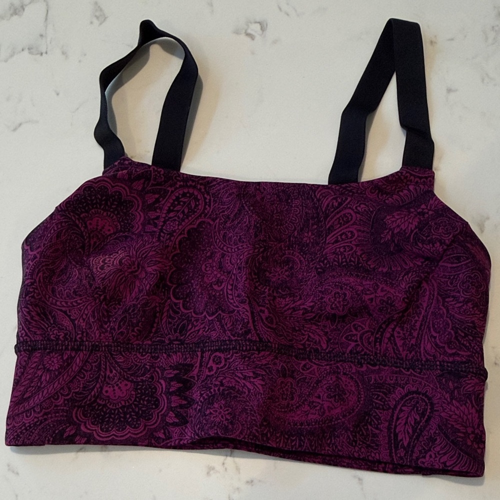 Lululemon Purple Paisley Print Sports Bra